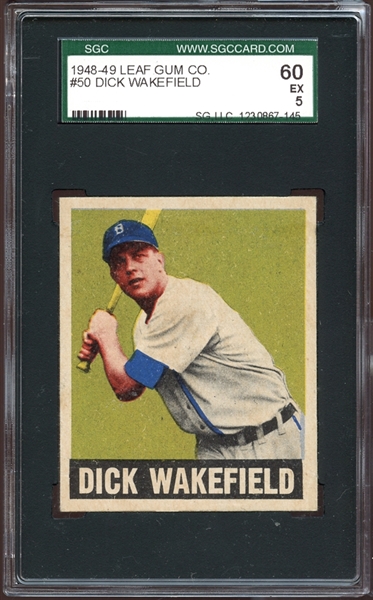1948 Leaf #50 Dick Wakefield SGC 60 EX 5