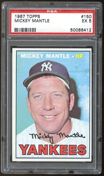 1967 Topps #150 Mickey Mantle PSA 5 EX 