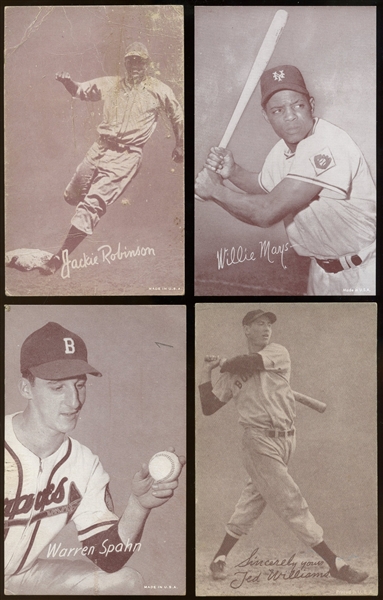 1939-66 Exhibit Group of 17 with Mays, Williams, Robinson