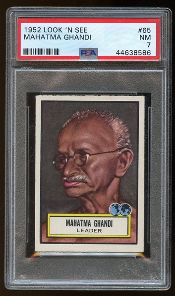 1952 Look N See #65 Mahatma Ghandi PSA 7 NM