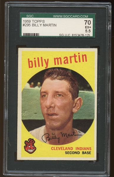 1959 Topps #295 Billy Martin SGC 5.5 EX