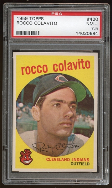 1959 Topps #420 Rocco Colavito PSA 7.5 NM+