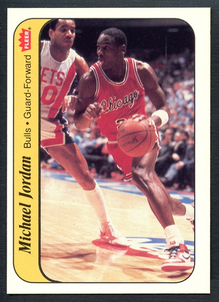 1986 Fleer Basketball Sticker #2 Michael Jordan