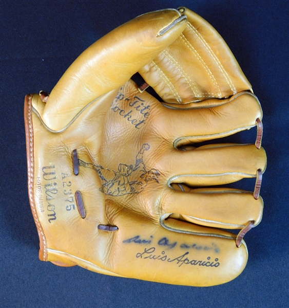 Luis Aparicio Signed Personal Model Baseball Glove JSA