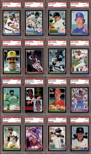 1985 Donruss Baseball Group of (16) All PSA Graded with HOFers