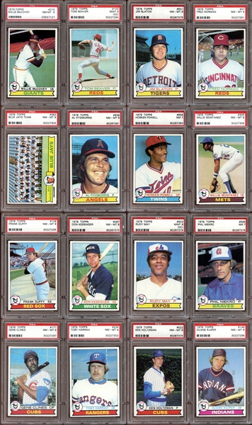 1979 Topps Baseball Group of (16) All PSA Graded with HOFers