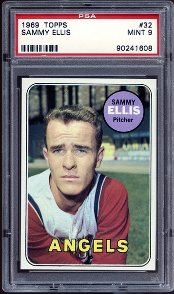 1969 Topps #32 Sammy Ellis PSA 9 MINT