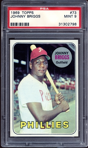 1969 Topps #73 Johnny Briggs PSA 9 MINT