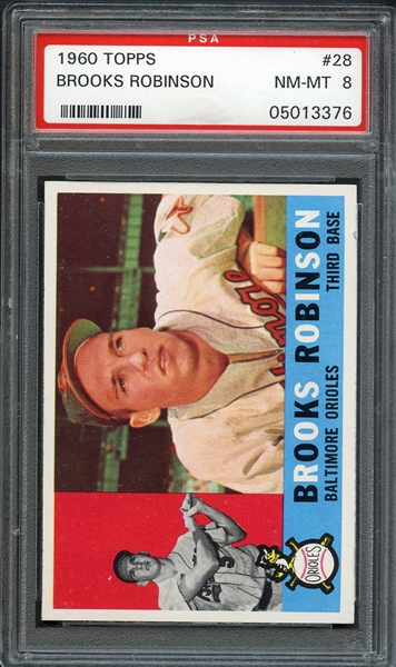 1960 Topps #28 Brooks Robinson PSA 8 NM-MT
