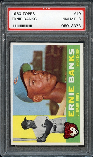 1960 Topps #10 Ernie Banks PSA 8 NM-MT