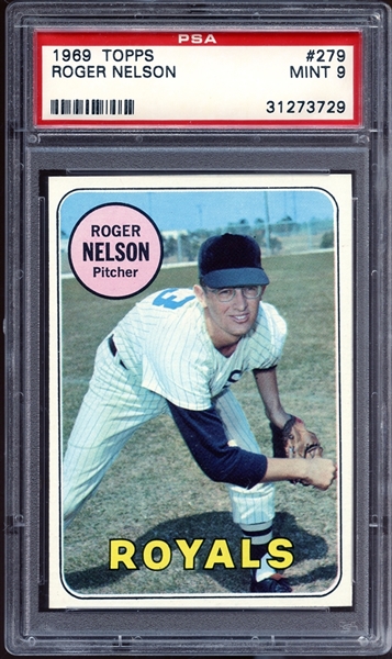 1969 Topps #279 Roger Nelson PSA 9 MINT