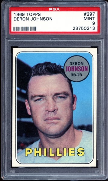 1969 Topps #297 Deron Johnson PSA 9 MINT