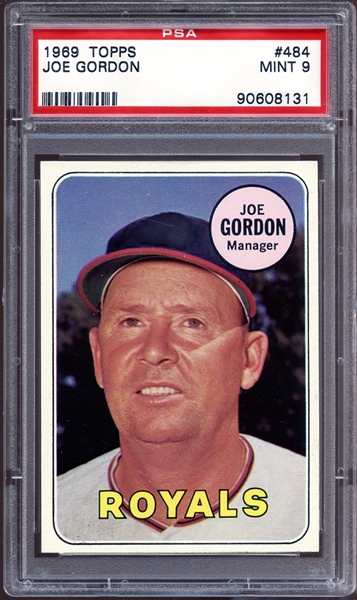 1969 Topps #484 Joe Gordon PSA 9 MINT