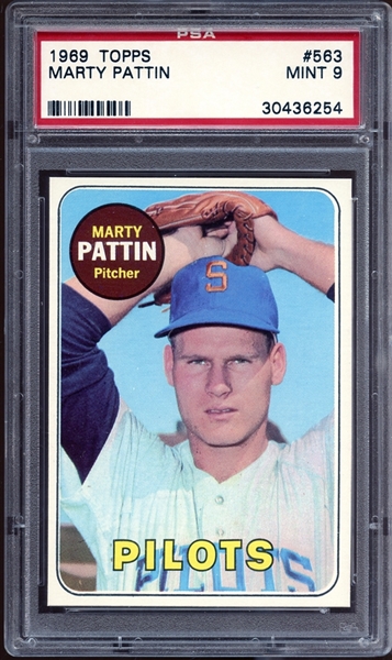 1969 Topps #563 Marty Pattin PSA 9 MINT