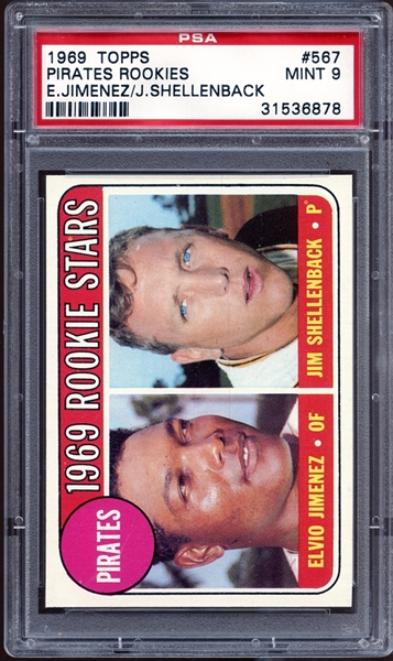 1969 Topps #567 Pirates Rookies PSA 9 MINT