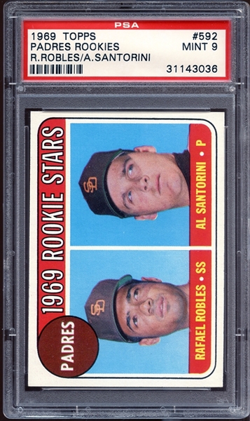 1969 Topps #592 Padres Rookies PSA 9 MINT
