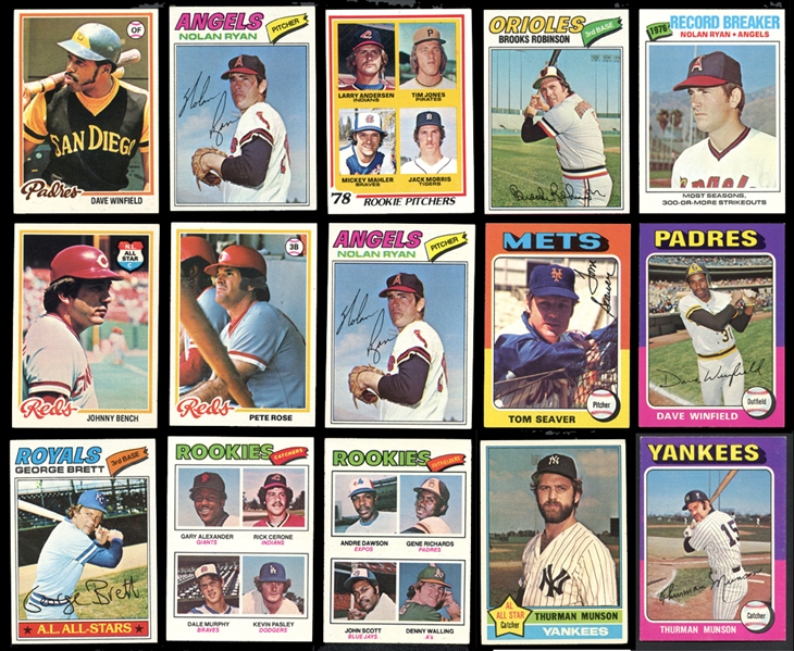 1975-1980 Topps Baseball Group of (111) with Stars and HOFers