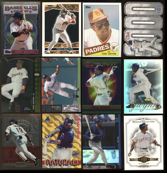 1984-2012 Lot of over 500 different Tony Gwynn cards with many inserts and regionals