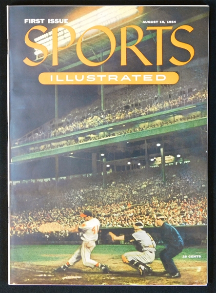 1954 Sports Illustrated First Issue with 1954 Topps Paper Cards