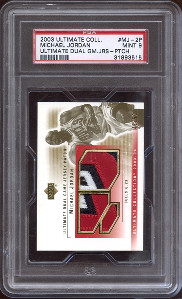 2003 Ultimate Collection Ultimate Dual Game Jersey Patch #MJ-2P PSA 9 MINT