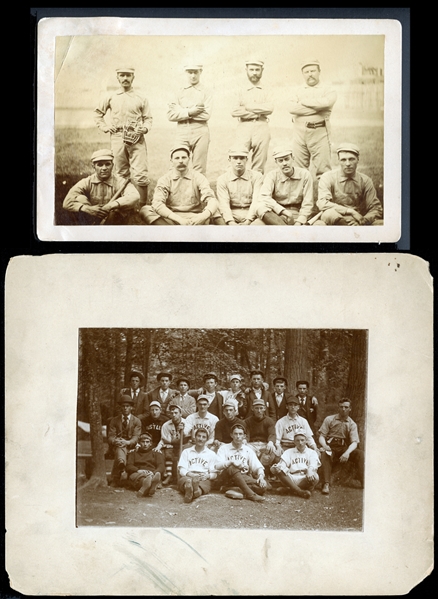 Late 1800s-Early 1900s Town Team Original Type I Photograph Group of (2)