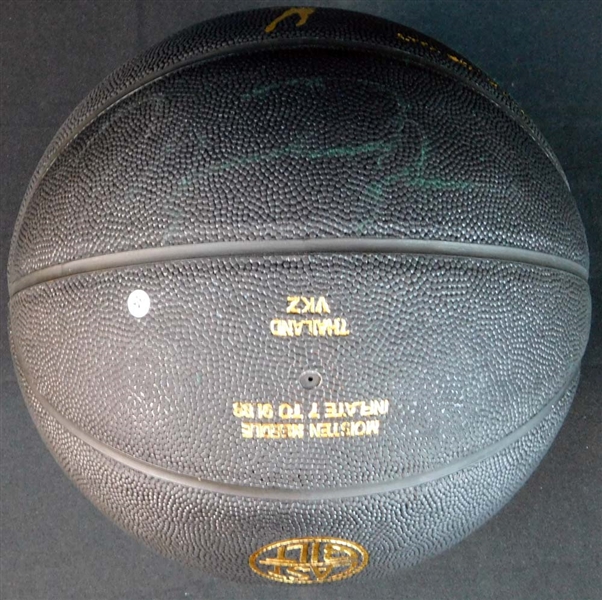 Michael Jordan Autographed "Mr. June" Black Basketball UDA