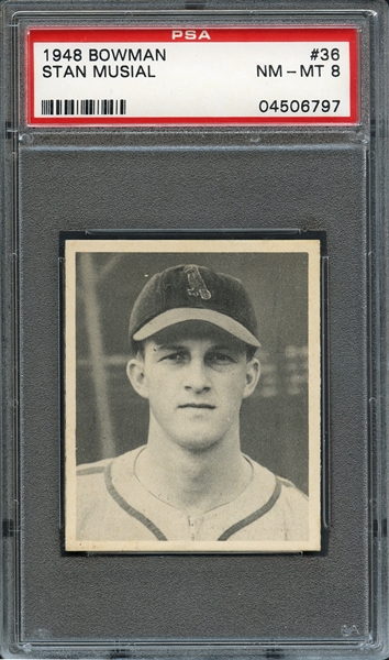 1948 Bowman #36 Stan Musial PSA 8 NM-MT