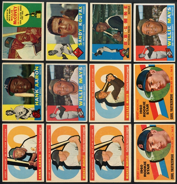 1960 Topps Massive Group of Over (1000) w/ Many HOFers