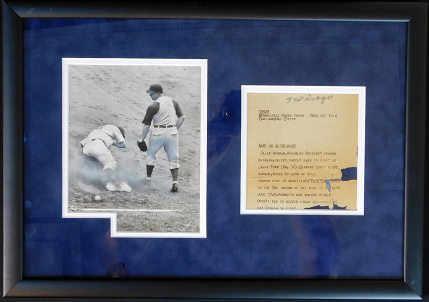 Jimmie Foxx and Billy Herman Type I Original Photograph