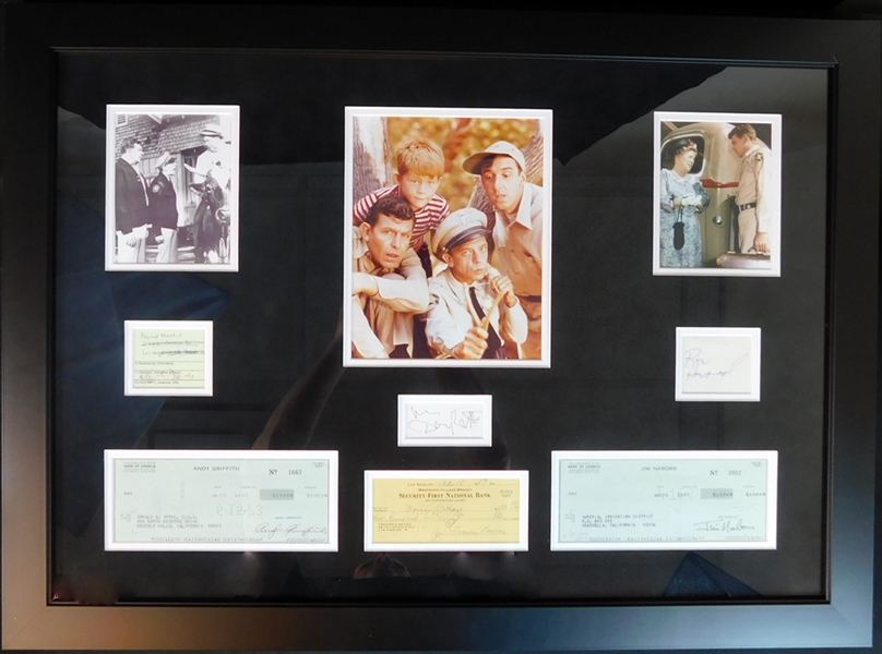 The Andy Griffith Show Cast Multi-Signed Display with (6) Signatures JSA