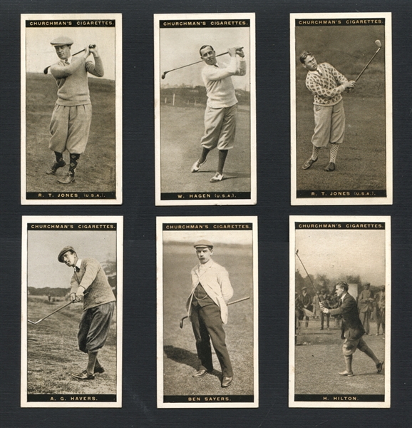 1927 WA & AC Churchman Famous Golfers (Small) Complete Set