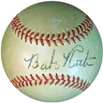 Babe Ruth Single-Signed OAL (Harridge) Ball JSA and PSA/DNA