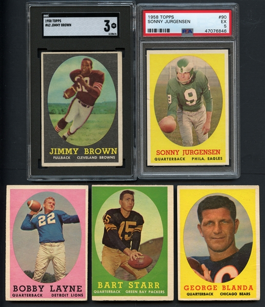 1958 Topps Football Complete Set w/ Graded