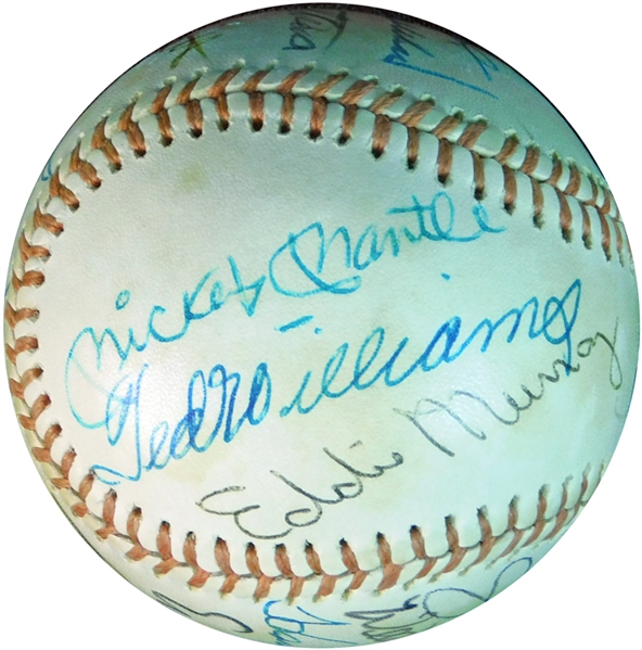 500 Home Run Club Multi-Signed OAL (MacPhail) Ball with (14) Signatures Featuring Mantle, Williams, Mays, Etc. JSA