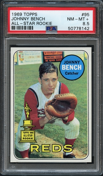 1969 Topps #95 Johnny Bench All-Star Rookie PSA 8.5 NM-MT+
