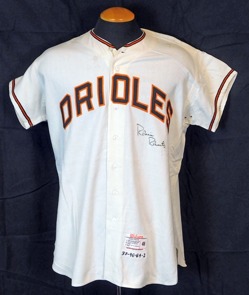 1964 Robin Roberts Baltimore Orioles Game-Used and Signed Home Jersey Sports Investors Authentication- JSA