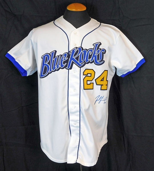 2003 Zack Greinke Wilmington Blue Rocks Game-Used and Signed Minor League Jersey JSA