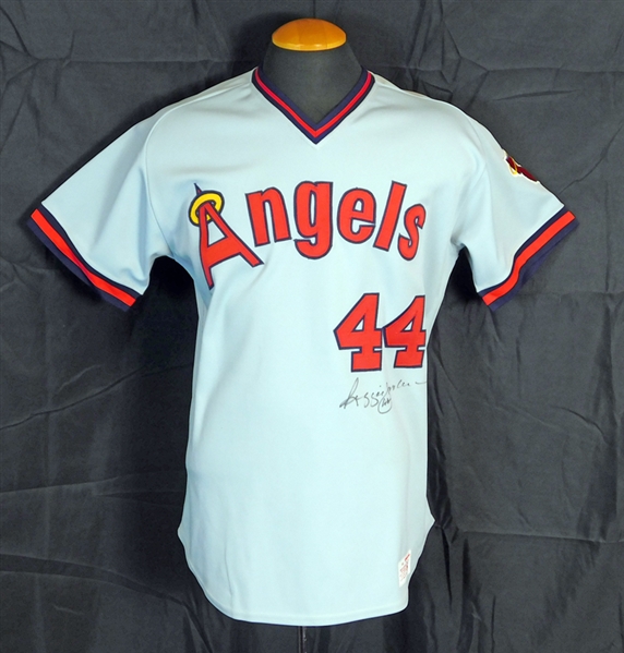 1982-86 Reggie Jackson California Angels Game-Worn and Dual Signed Jersey Sports investors Authentication- JSA