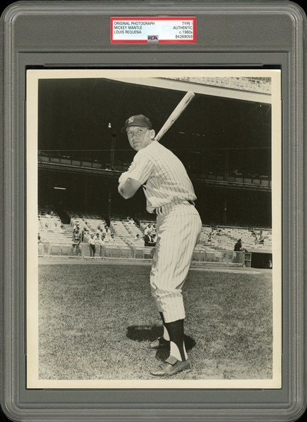 Exceptional Early 1960s Louis Requena Mickey Mantle Type I Original Photograph PSA/DNA