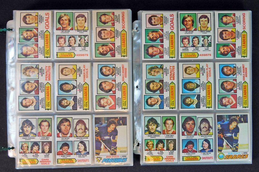 1977 Topps and O-Pee-Chee Hockey Complete Sets 