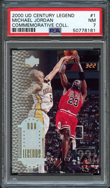 2000 UD Century Legend #1 Michael Jordan Commemorative Coll. PSA 7 NM