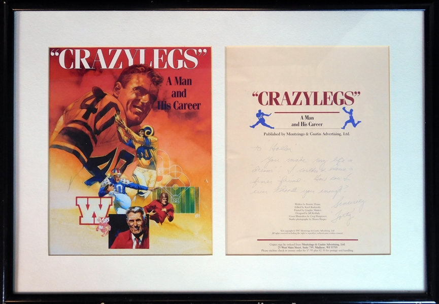 Elroy "Crazy Legs" Hirsch Group of Signed Items and Restaurant Menus JSA