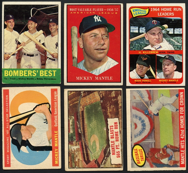 1958-69 Topps Mickey Mantle Lot of (30)