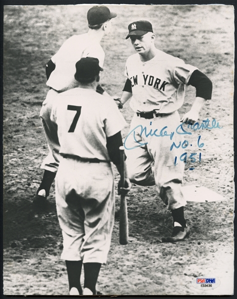 Mickey Mantle "No. 6 1951" Signed Photo PSA/DNA