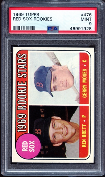 1969 Topps #476 Red Sox Rookies PSA 9 MINT