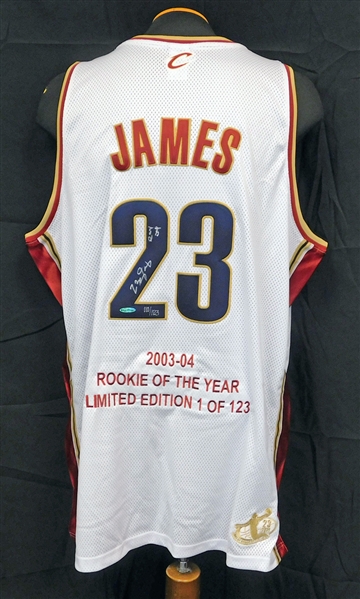 LeBron James Upper Deck Authenticated Limited Edition "Rookie of the Year" Autographed Jersey 110/123 