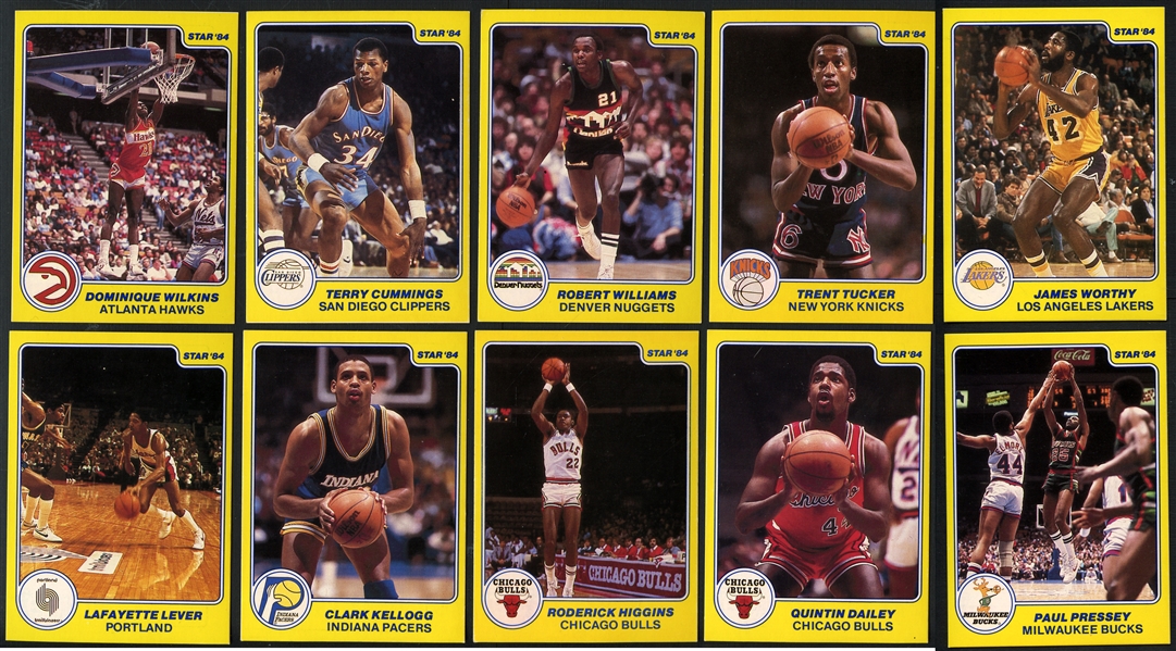 1983 Star All Rookies Set of (10) Includes D. Wilkens & J. Worthy