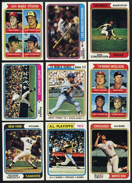 1974 Topps High Grade Wrong Back Collection (88) with Stars
