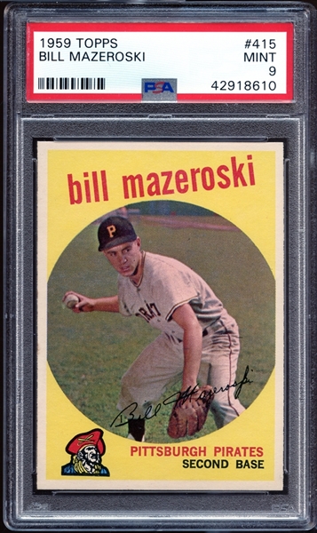 1959 Topps #415 Bill Mazeroski PSA 9 MINT