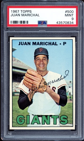 1967 Topps #500 Juan Marichal PSA 9 MINT
